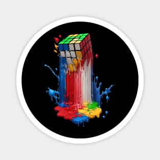 Melting Rubiks Cube Magnet